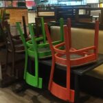 RESTAURANT TABLE AND CHAIRS