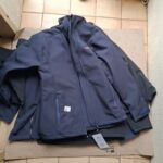 2.2 BLACK AND NAVY BLUE FULL ZIP SOFTSHELL JACKETS