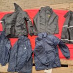 2.2 selection of dark-colored waterproof work jackets and rain coats